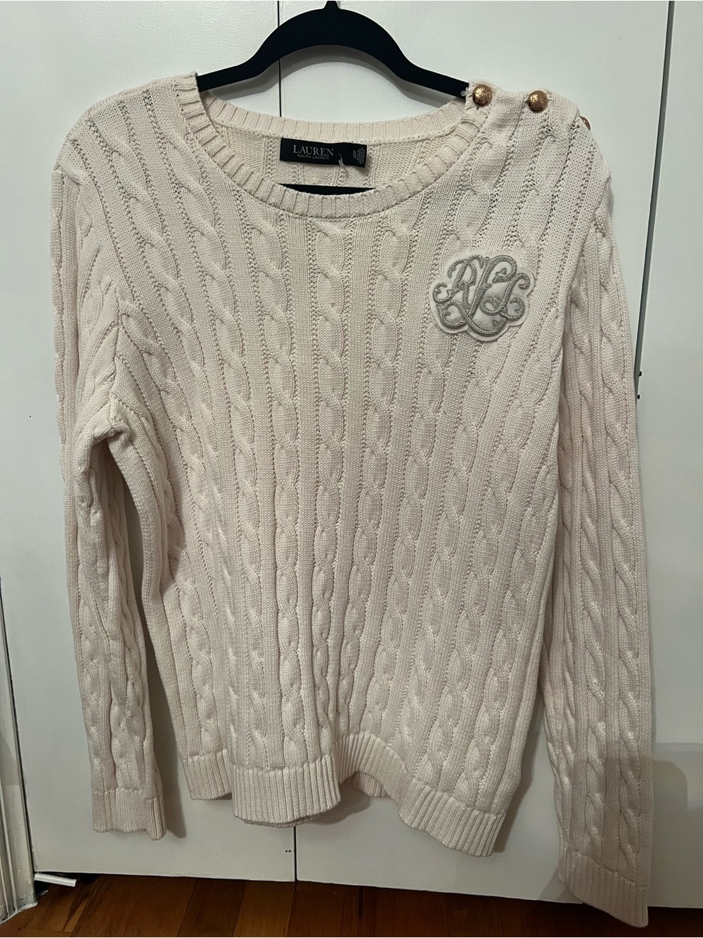 Lauren Ralph Lauren cream cable knit sweater
